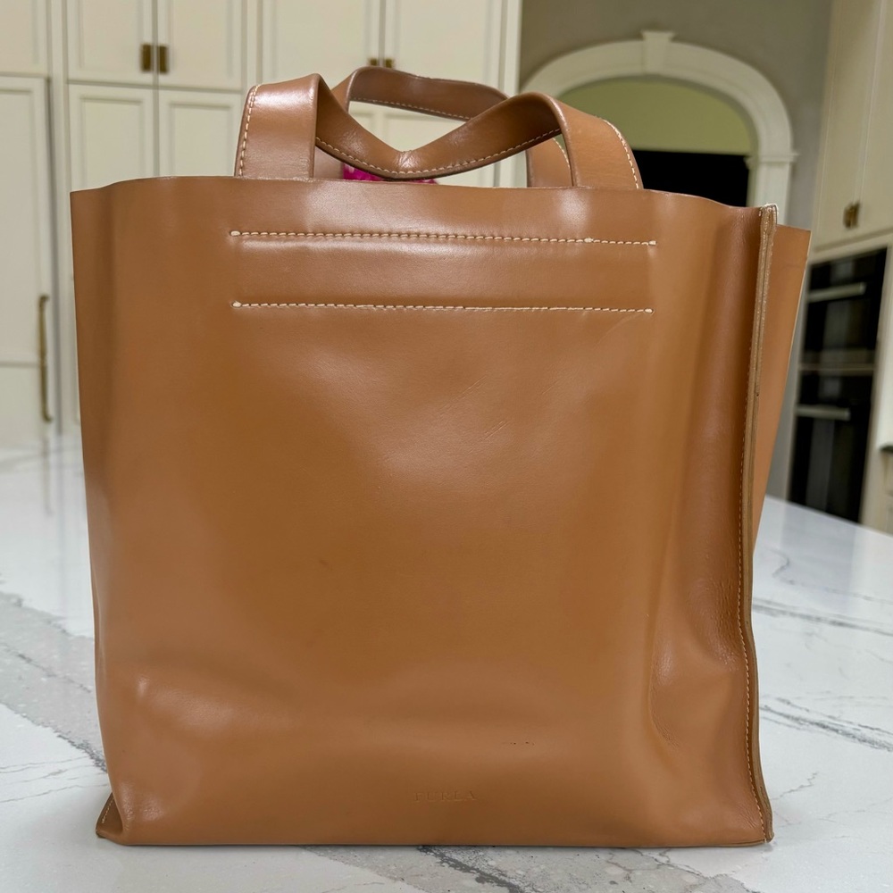 Furla Tan Leather Tote - Picture 2 of 11